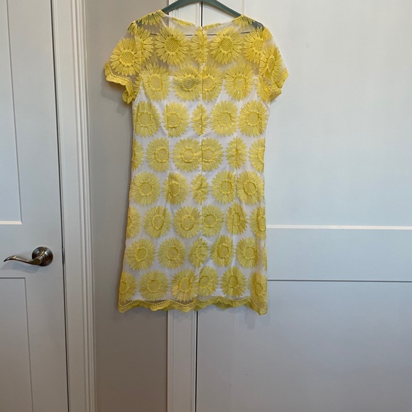 Sharagano sheer sunflower mini dress - Picture 2 of 4